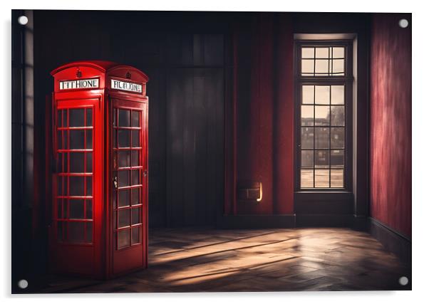 Red Phone Box Acrylic by Picture Wizard