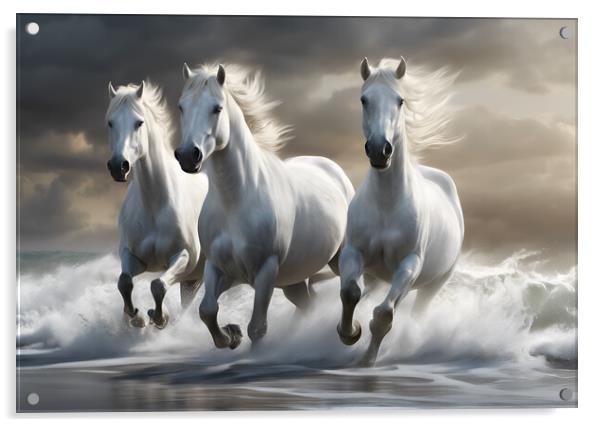 Wild Horses Acrylic by Picture Wizard