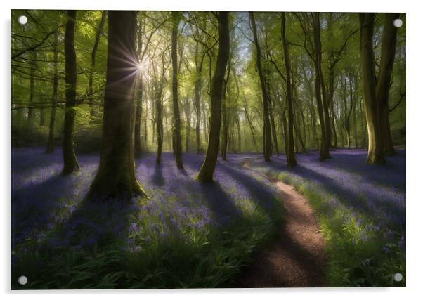 Bluebell Woods Acrylic by Picture Wizard