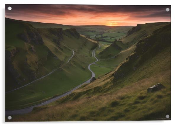 Winnats Pass Acrylic by Picture Wizard
