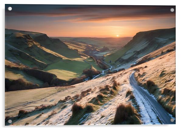 Winnats Pass Acrylic by Picture Wizard