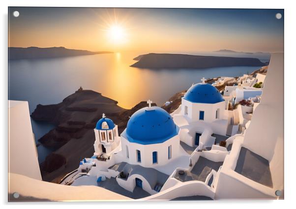 Santorini Acrylic by Picture Wizard