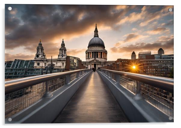St Pauls Cathedral Acrylic by Picture Wizard