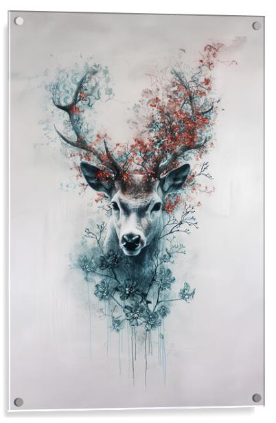 Highland Stag Art Acrylic by Picture Wizard