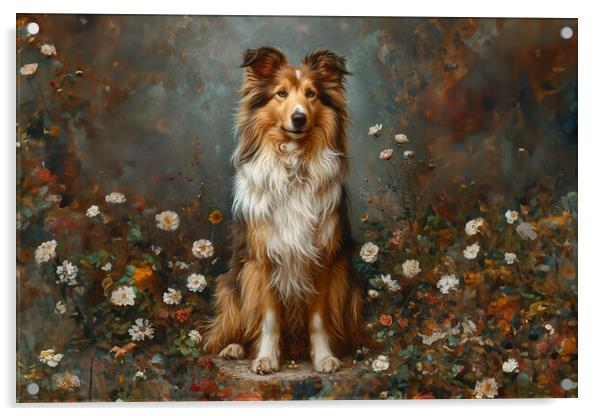 Collie Dog Acrylic by Picture Wizard