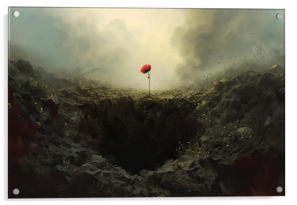 Single Poppy Acrylic by Picture Wizard