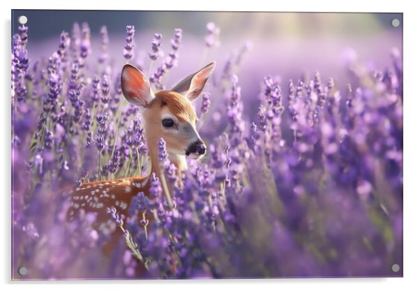 Lavender Deer Acrylic by Picture Wizard