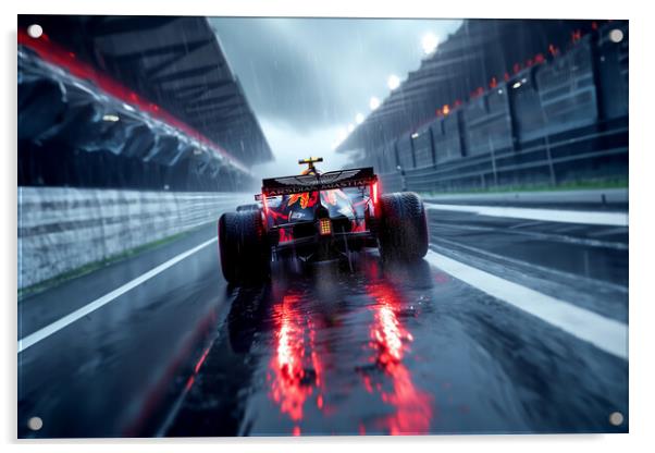F1 Race Car Acrylic by Picture Wizard