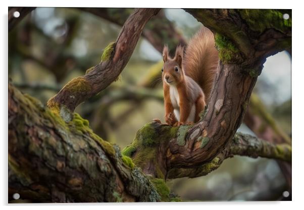 Red Squirrel Acrylic by Picture Wizard
