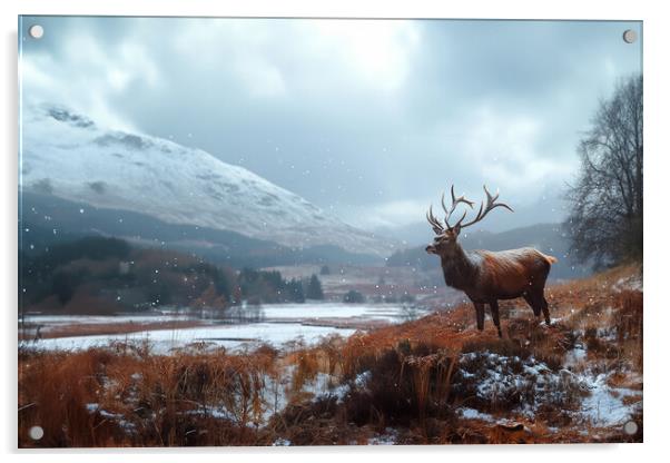 Majestic Red Stag Acrylic by Picture Wizard