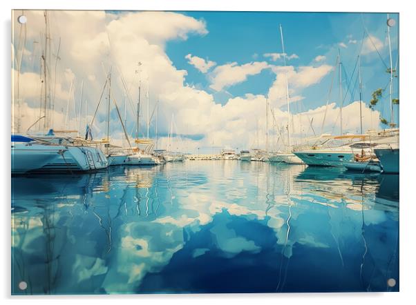 Puerto Pollenca Yachts Acrylic by Picture Wizard