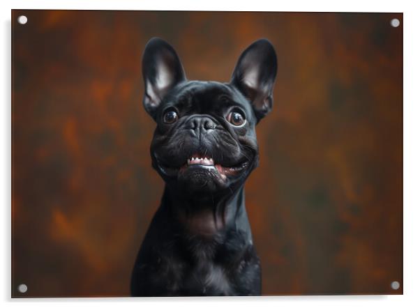 Laughing Frenchie Acrylic by Picture Wizard