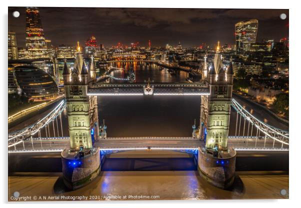 Tower Bridge Acrylic by A N Aerial Photography