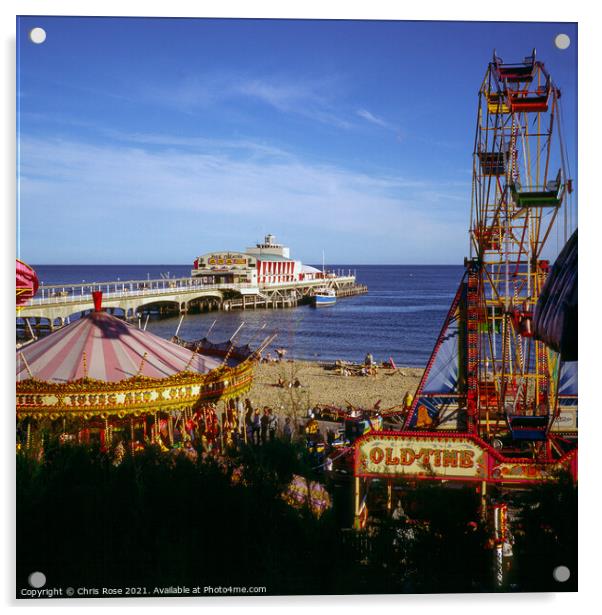 Seaside funfair, Bournemouth Acrylic by Chris Rose