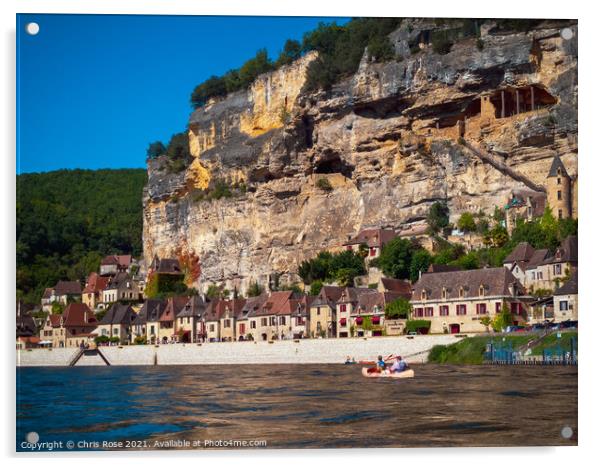 Dordogne River Kayak trip Acrylic by Chris Rose