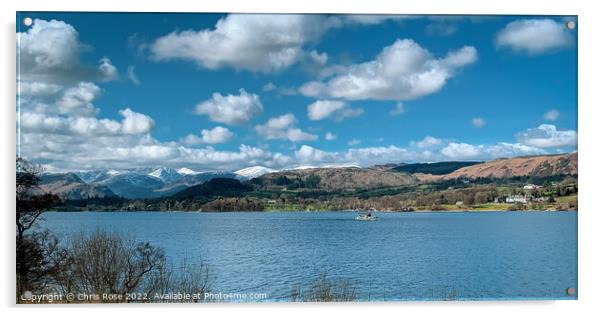 Ullswater on a crisp spring day near Pooley Bridge Acrylic by Chris Rose