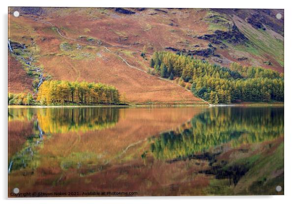 Majestic Buttermere Reflections Acrylic by Steven Nokes