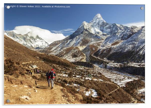 The Enchanting Himalayan Trek Acrylic by Steven Nokes
