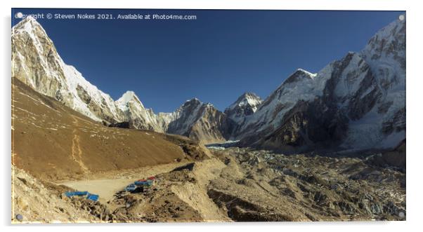 Majestic Khumbu Glacier of Himalayas Acrylic by Steven Nokes