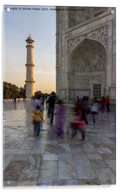 Majestic Taj Mahal at Sunset Acrylic by Steven Nokes