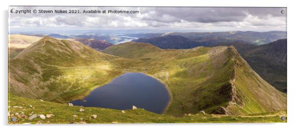 Majestic Helvellyn Panorama Acrylic by Steven Nokes