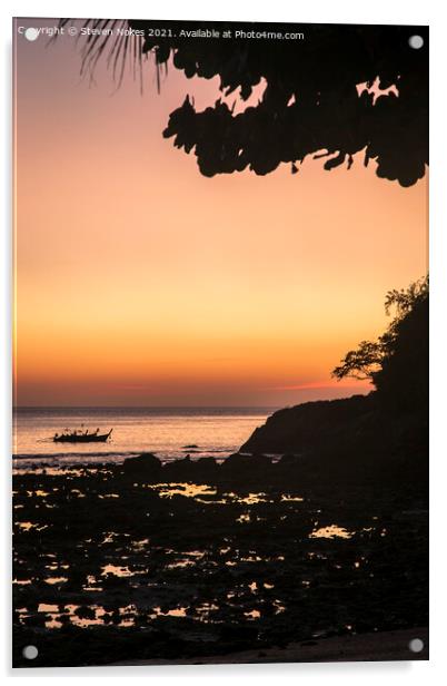 Serene Sunset in Phuket Acrylic by Steven Nokes
