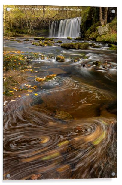 The Enchanting Sgwd Yr Eira Waterfall Acrylic by Steven Nokes