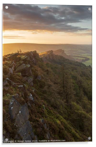 Majestic Sunrise over Roaches Acrylic by Steven Nokes