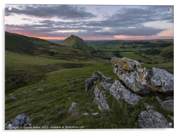 Dawn Awakening on Chrome Hill Acrylic by Steven Nokes