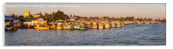 Negombo Fishing Port, Sri Lanka Acrylic by Steven Nokes