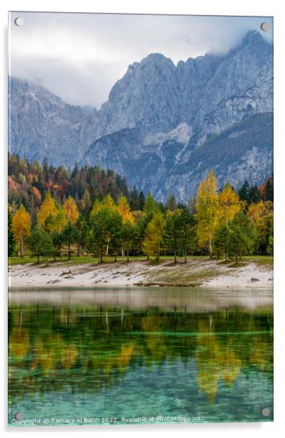 Lake Jasna (Jezero Jasna), Slovenia Acrylic by Tamara Al Bahri