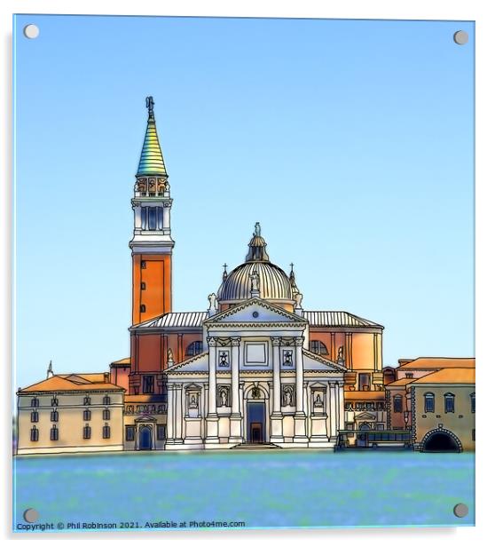 San Giorgio Maggiore Acrylic by Phil Robinson