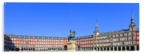 Felipe III, Plaza Mayor, Madrid Acrylic by Phil Robinson