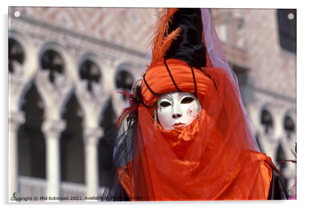 Venice Carnival 1 Acrylic by Phil Robinson