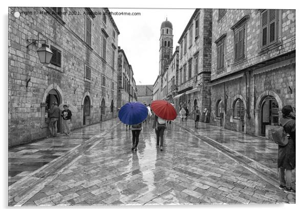 Wet Day in Dubrovnik Acrylic by Mark Rosher