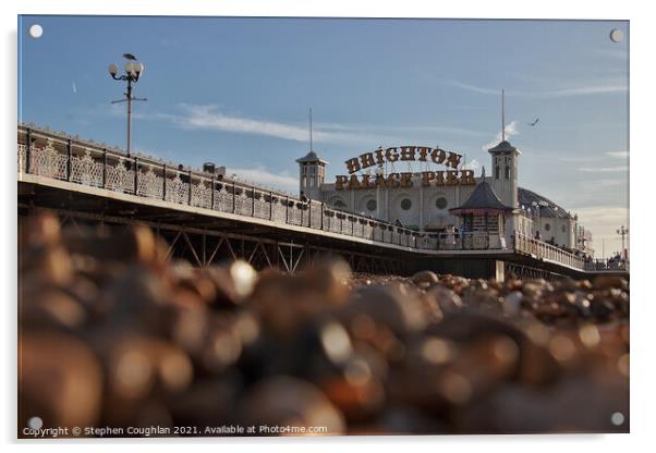 Brighton Palace Pier Acrylic by Stephen Coughlan