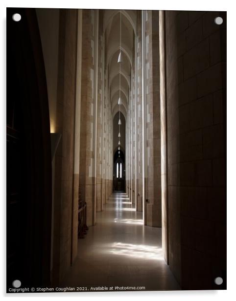 Guildford Cathedral Acrylic by Stephen Coughlan