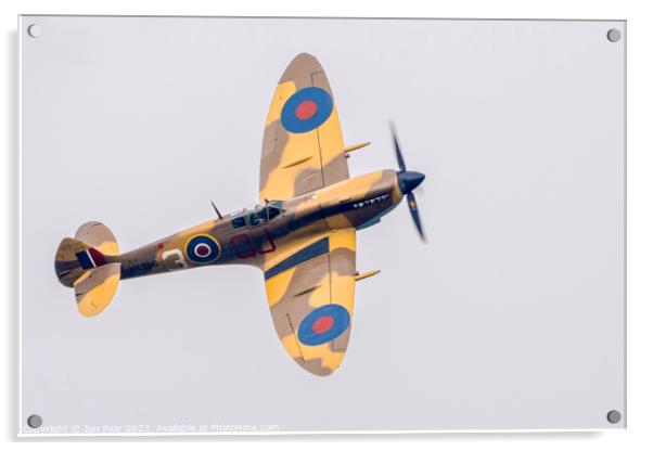Spitfire MkIX Acrylic by Jon Pear