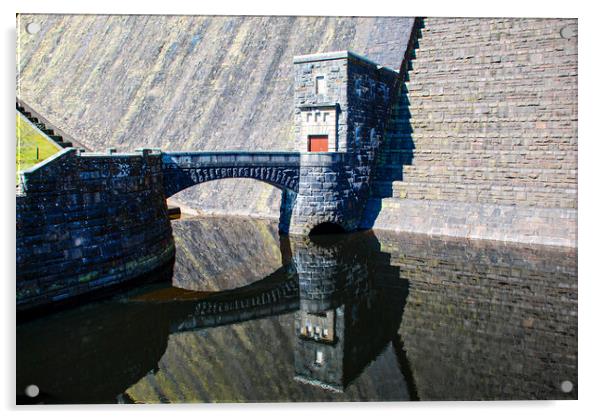 Gate to Dam...Reflection.. Acrylic by Elzbieta Sosnowski