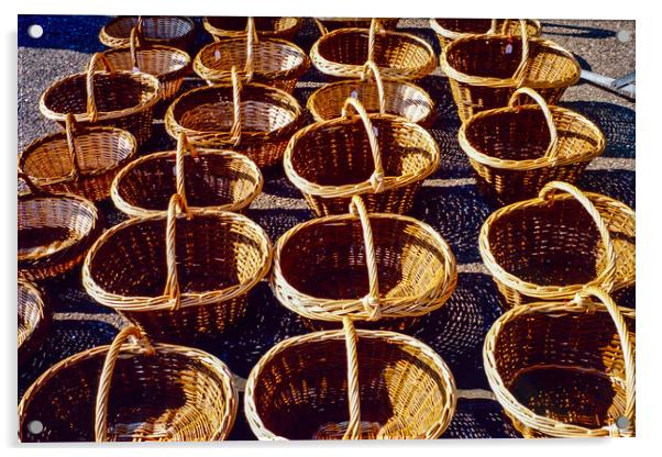 Wicker baskets Acrylic by Gerry Walden LRPS