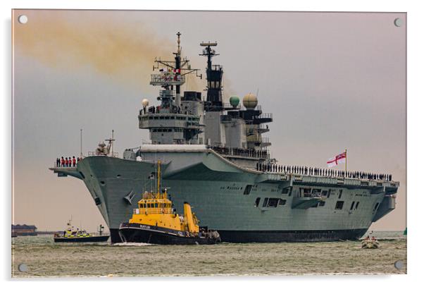 HMS Illustrious Acrylic by Gerry Walden LRPS