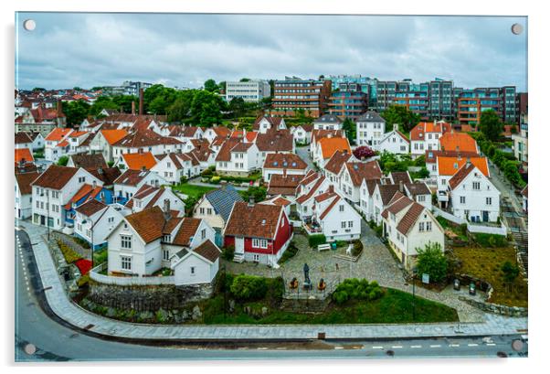 Old Town, Stavanger Acrylic by Gerry Walden LRPS