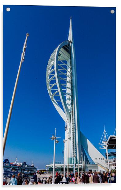 Spinnaker Tower Acrylic by Gerry Walden LRPS