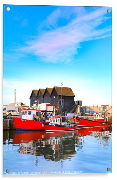 Whitstable Boats Acrylic by Simon Connellan