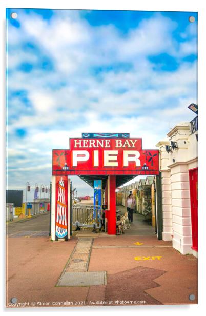 Herne Bay Pier Acrylic by Simon Connellan