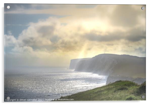 Freshwater Bay Sunset Acrylic by Simon Connellan