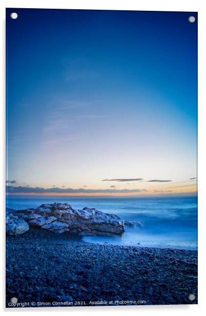 Sunset Ogmore Beach  Acrylic by Simon Connellan