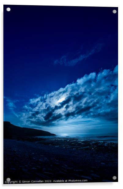Nightlight Southerndown Acrylic by Simon Connellan
