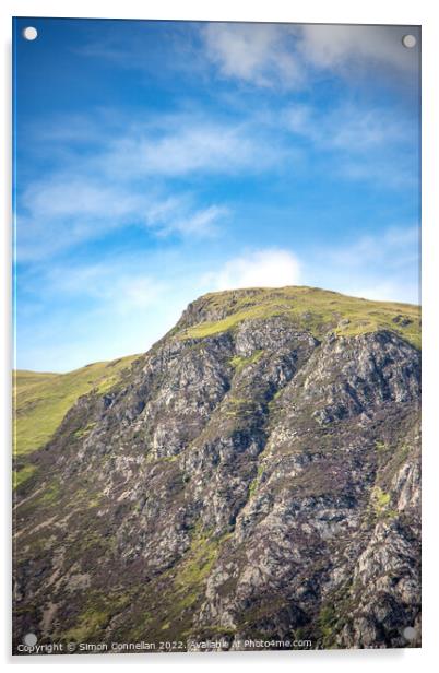 Mountain top over Buttermere Acrylic by Simon Connellan