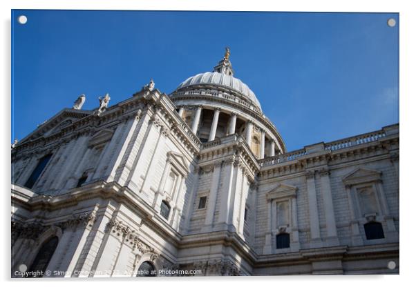 St Paul's Cathedral Acrylic by Simon Connellan